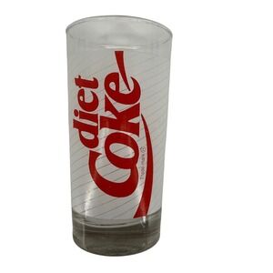 1980s Diet Coke Glass Coca Cola Soda Collectible Barware‎ Drinking Glassware